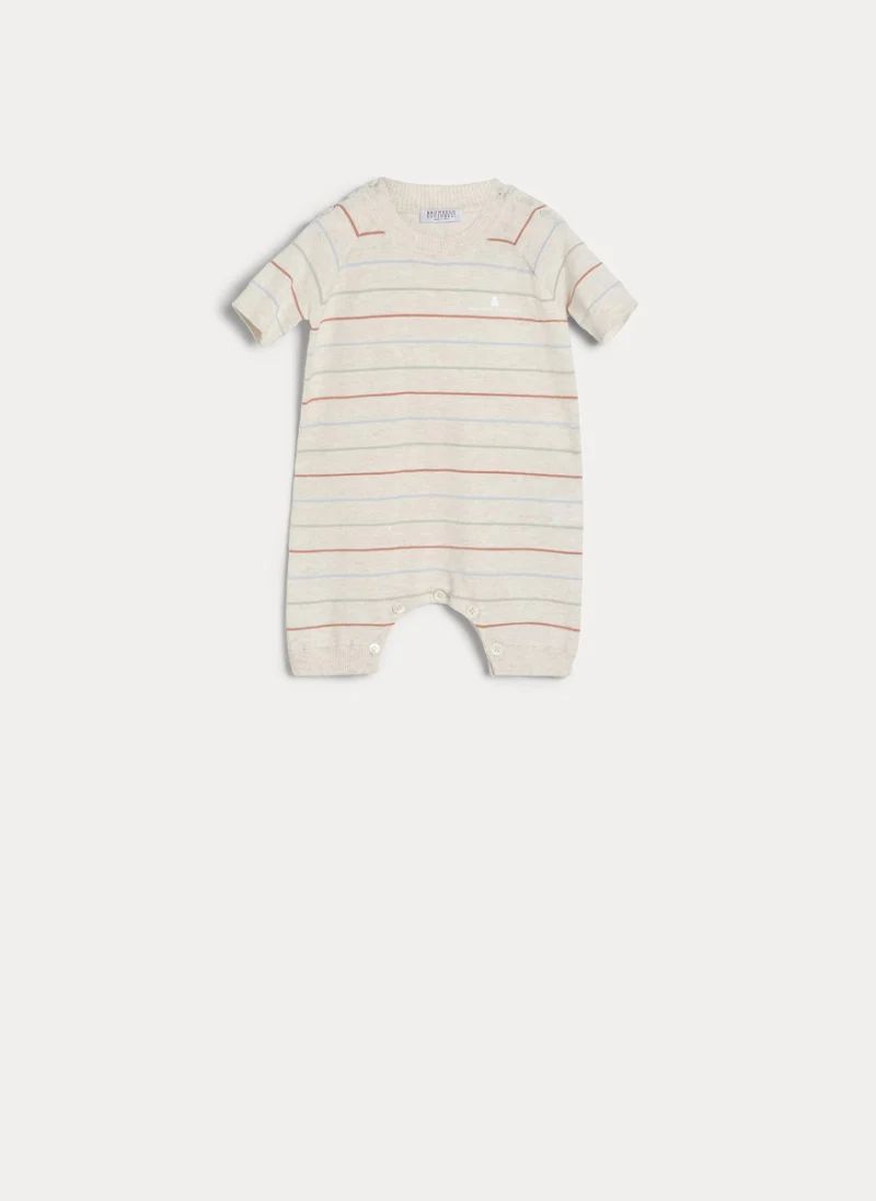 Раиран гащеризон от фино плетиво 'Bernie' Brunello Cucinelli Kids