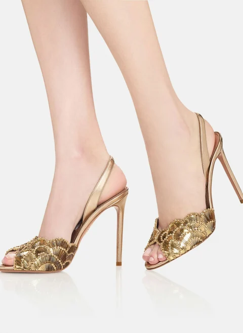 Сандали с пайети 'Ce Soir' Aquazzura — снимка 6