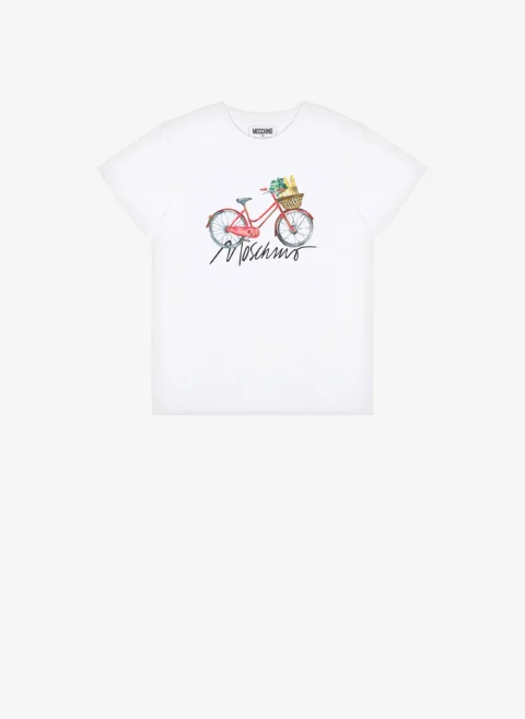 Тишърт с тематичен дизайн 'Bike' Moschino Kids