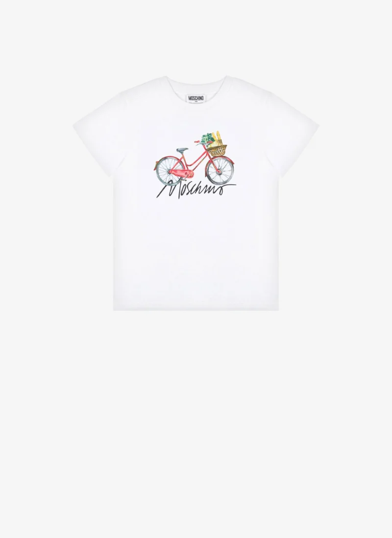 Тишърт с тематичен дизайн 'Bike' Moschino Kids
