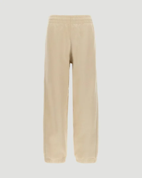 Cotton Track Pants with Logo Patch