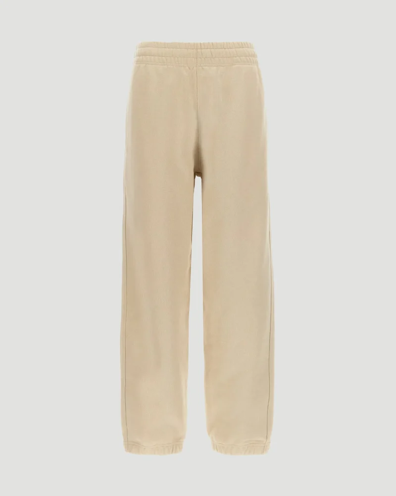 Cotton Track Pants with Logo Patch