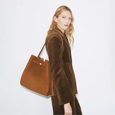 Дамска кафява чанта Large Romy TORY BURCH — снимка 6