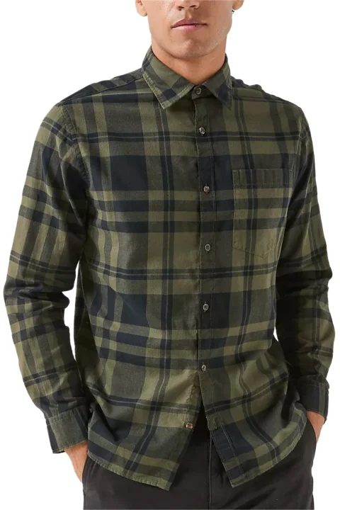 Риза Jjjames Flannel L/S 12299163 19-0414 TCX forest night