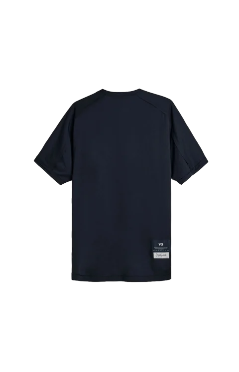 Mesh-Panel Running Short Sleeve Tee in Black — снимка 2