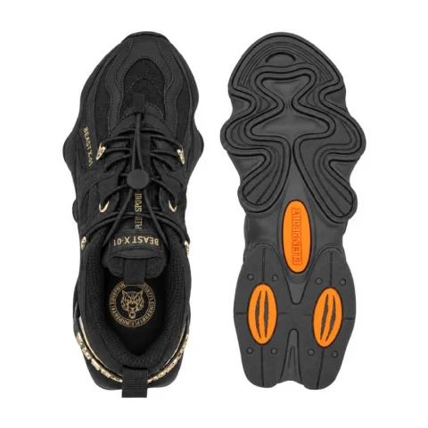 Мъжки черни маратонки BEAST X-01 NAPPA PLEIN SPORT — снимка 8