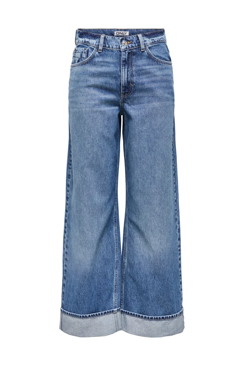 Jeans Onlhope Hw Wide Fold UpCro916 15325823 BS000065 medium blue denim