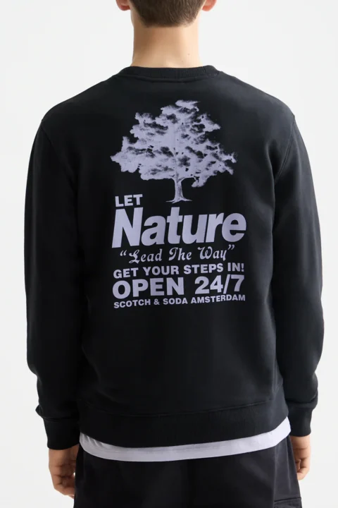 Суичър Front + Back Artworkshirt 181522 021 meteorite — снимка 2