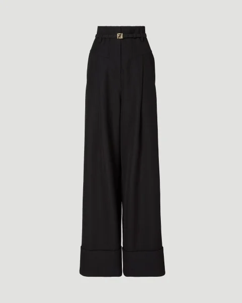 Grain de Poudre Wool Trousers