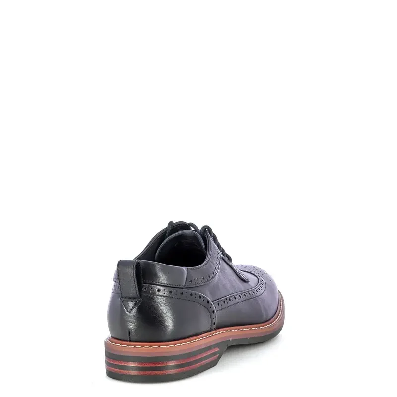 Мъжки Офис Обувки CLARKS – 26320108 ALDWIN2 LIMIT NAVY LEATHER — снимка 2