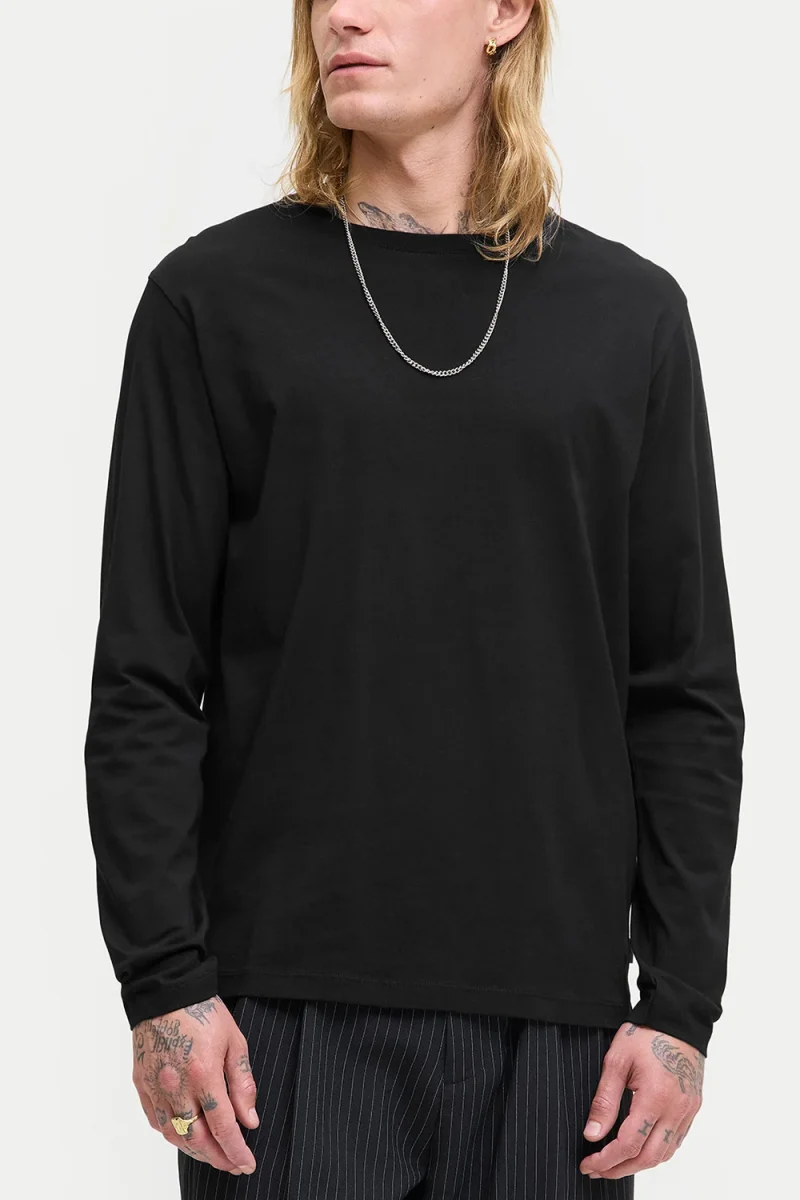 Блуза Jjeorganic Basic O-Neck 12279538 C-N10 black — снимка 2
