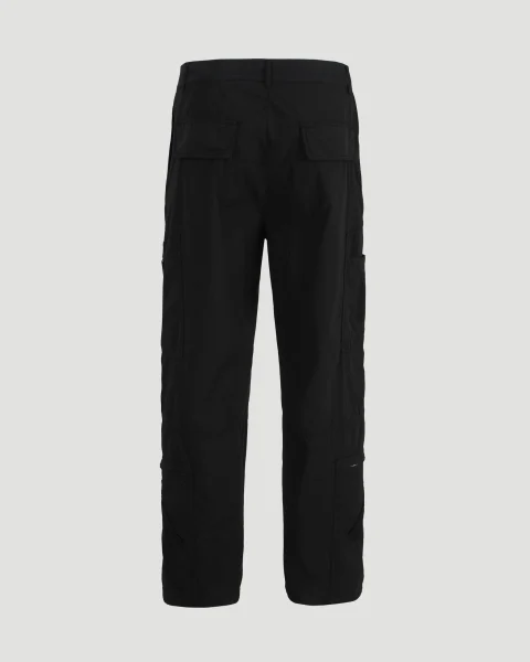 Pants in Poplin with Multi Zipped Pockets — снимка 6