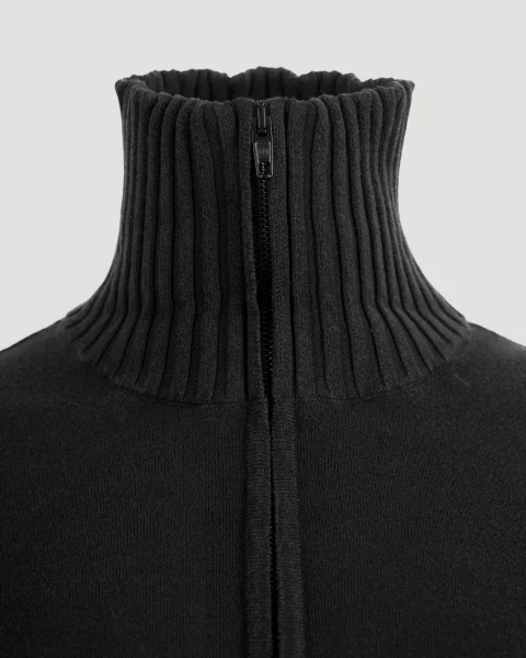 BB Paris Icon Knotted Fitted Zip-Up Jacket in Black — снимка 3