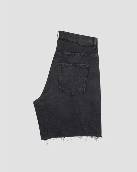 Bermuda Shorts in Black Vendôme Denim — снимка 2