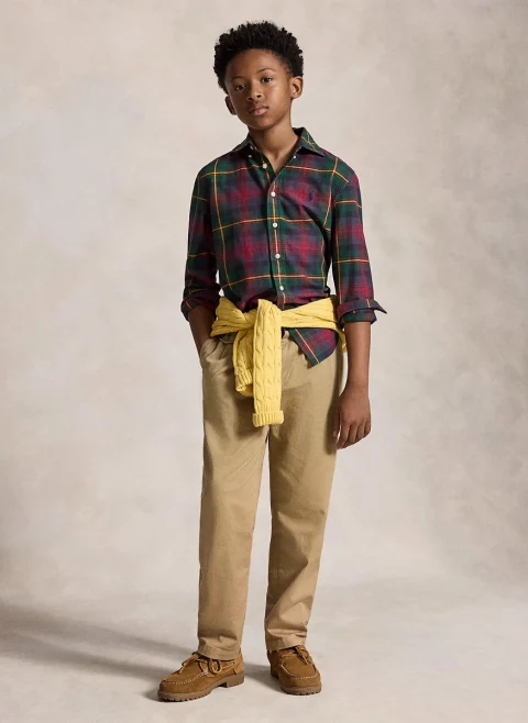 Риза с кариран принт Ralph Lauren Kids 6-14 — снимка 3