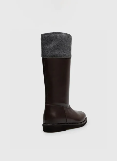 Ботуши с монили Brunello Cucinelli Kids — снимка 2