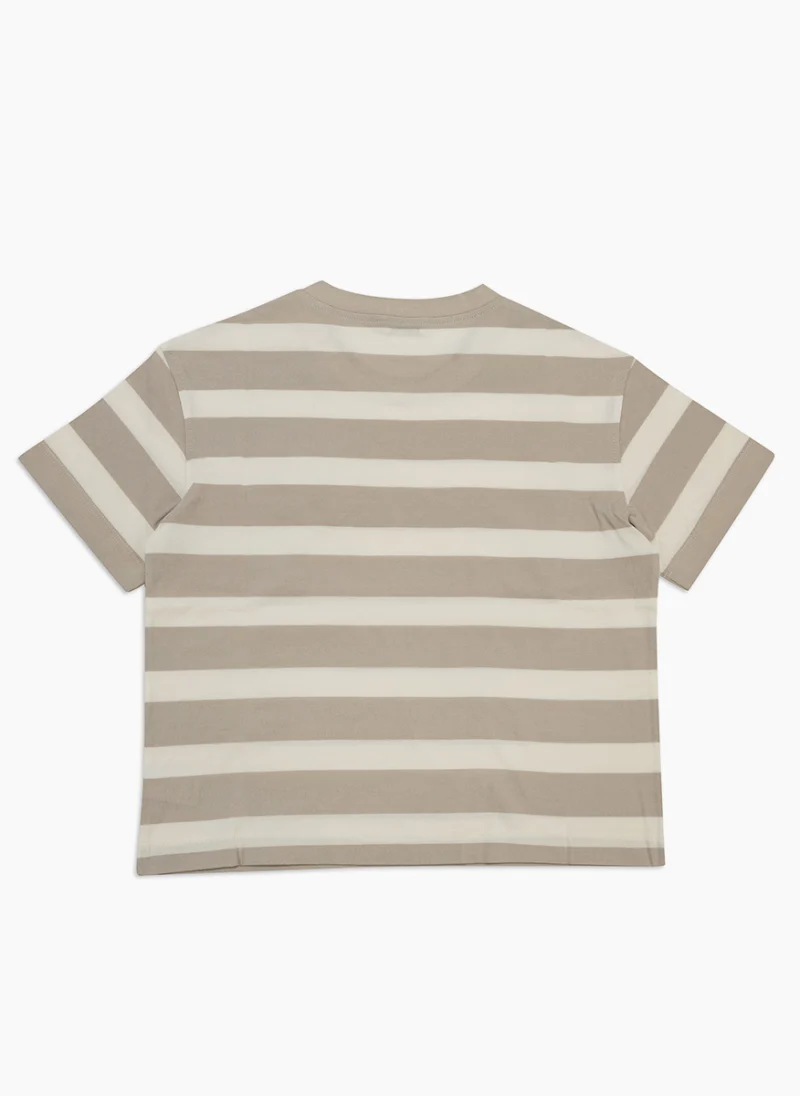 Раиран тишърт с флорален мотив Brunello Cucinelli Kids 6 — снимка 2