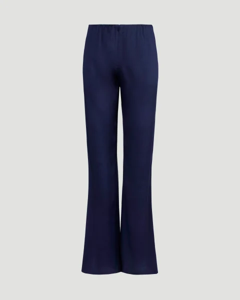 Flare Fit Trousers in Blue