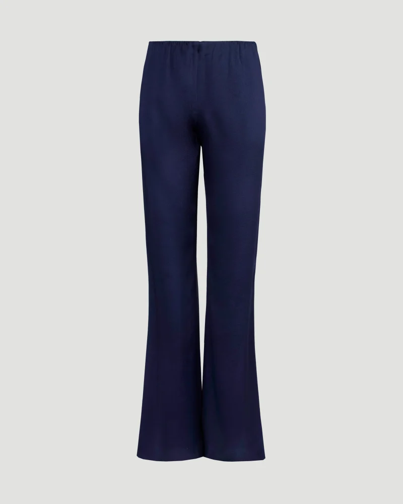 Flare Fit Trousers in Blue