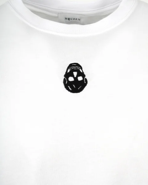 Crew Neck T-Shirt in White — снимка 2