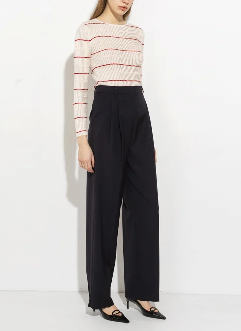 Панталон от фина вълна с колан Max Mara Studio Mstbacio — снимка 9