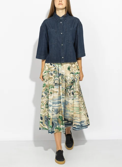 Риза от деним Weekend Max Mara Wkdzannata — снимка 12