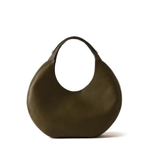 Дамска зелена чанта Full Moon Hobo Bag BORBONESE