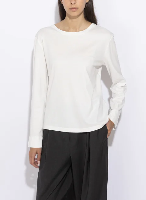 Блуза с бродерия 'Basic fit' 'S Max Mara Smmfumetto — снимка 2
