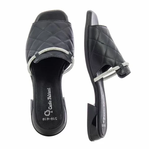 Дамски Равни Чехли CARLO FABIANI – 040.310 BLACK — снимка 5