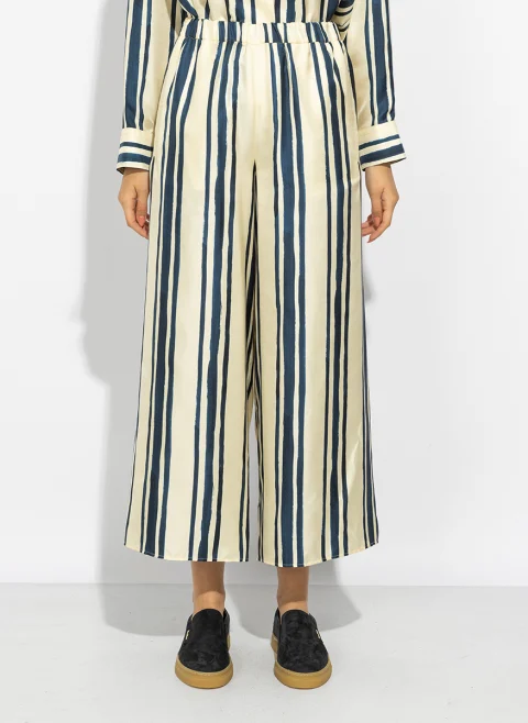 Панталон с раиран десен Weekend Max Mara Wkdtortona — снимка 4