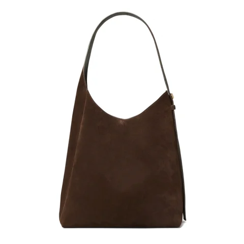 Дамска кафява чанта Romy Hobo TORY BURCH