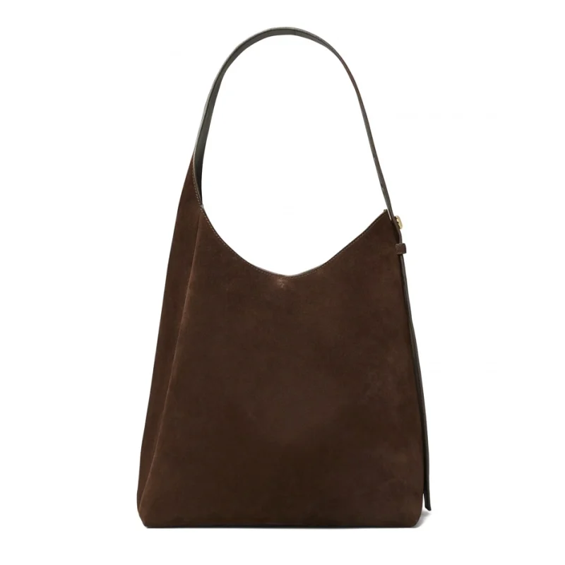 Дамска кафява чанта Romy Hobo TORY BURCH