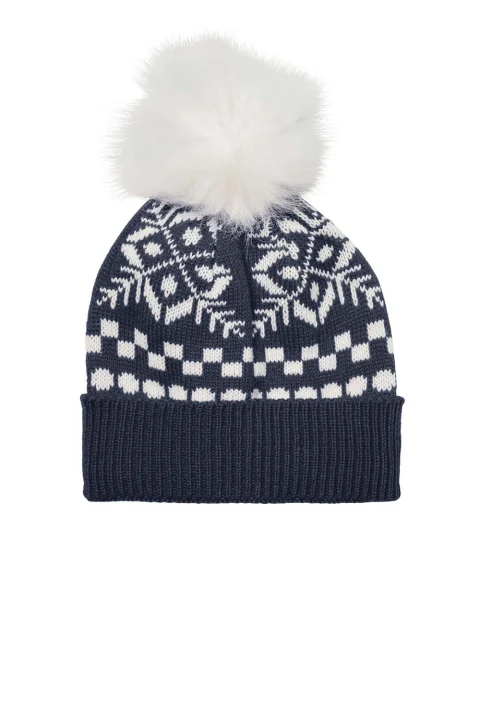 шапка Vmsnowflake Pattern Beanie Xmas 10272235 19-3923 TCX Navy Blazer