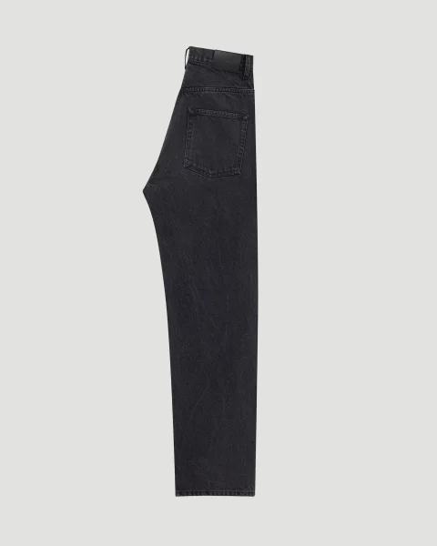 Carrot-Fit Jeans in Used Paris Black Denim — снимка 2