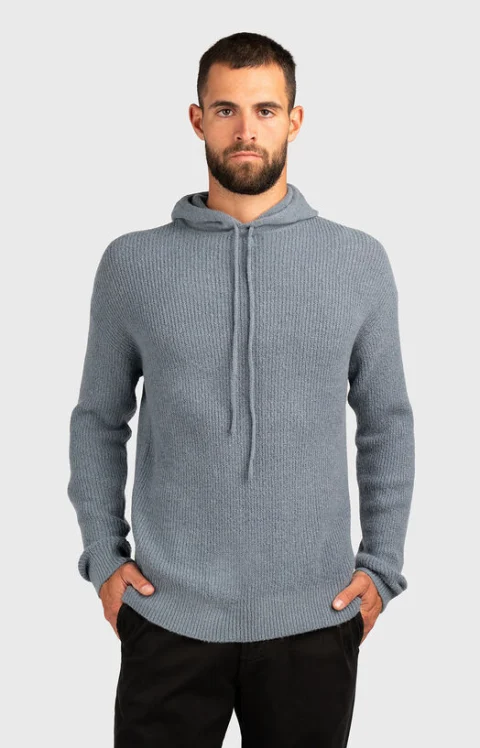 Wool blend hooded sweater