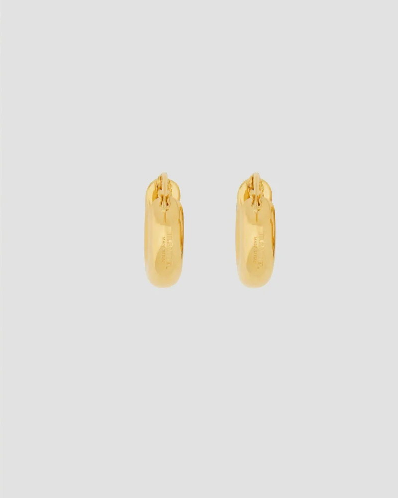 Handcrafted Brass Hoop Earrings — снимка 3