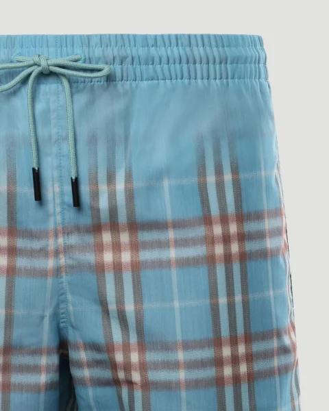 Gradient Check Swim Shorts in Blue — снимка 3