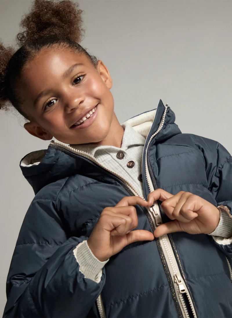 Капитонирано яке с монили Brunello Cucinelli Kids 8 — снимка 6