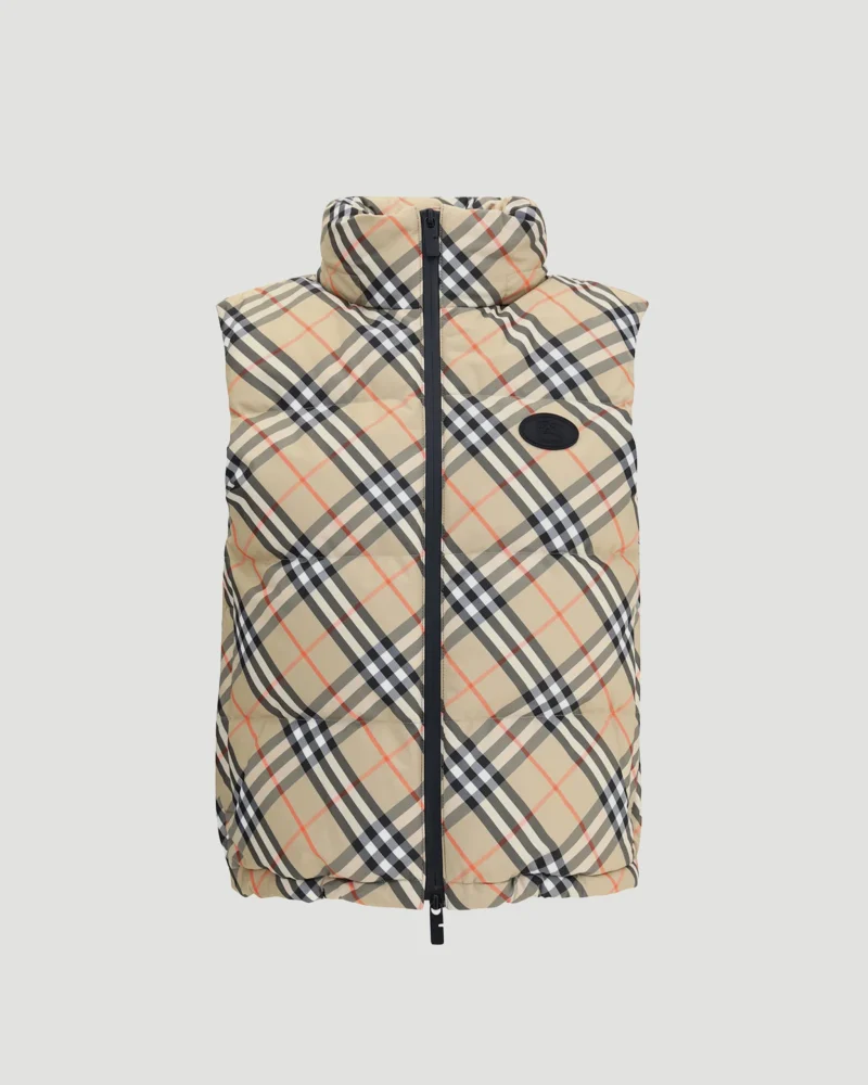 Check Puffer Gilet