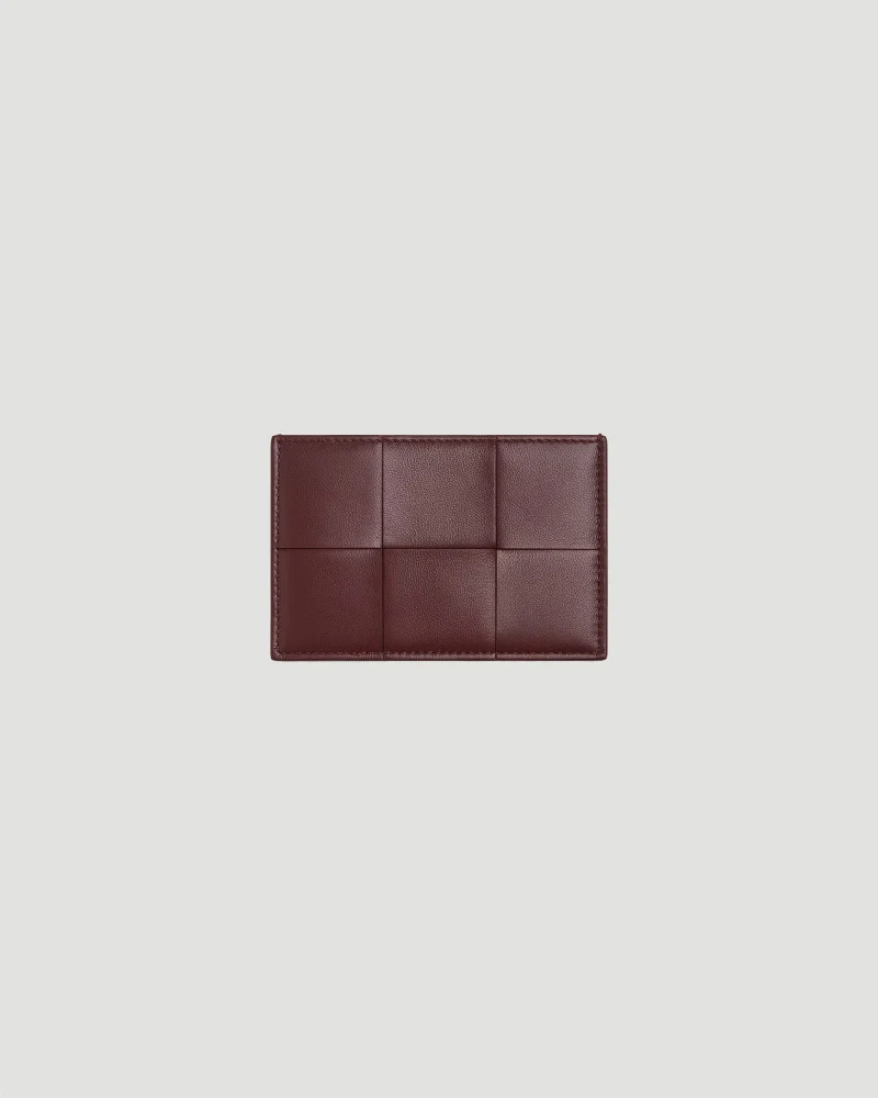 Cassette Credit Card Case in Madder Brown & Rosewood