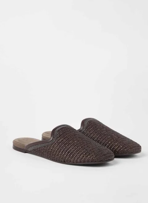 Чехли 'Techno raffia' Brunello Cucinelli — снимка 2