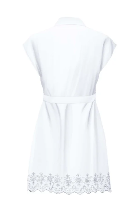 Рокля Onllou Life Emb S/S Ptm 15314411 11-0601 TCX bright white — снимка 2