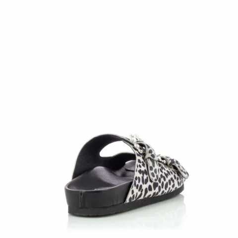 Дамски Равни Чехли MODA IN PELLE – 25041OPAAL WHITE BLACK 62 — снимка 2