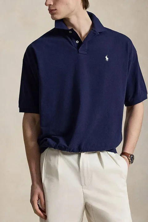 Polo 20/1 Mesh-Knt 710B18907004 410 navy — снимка 2