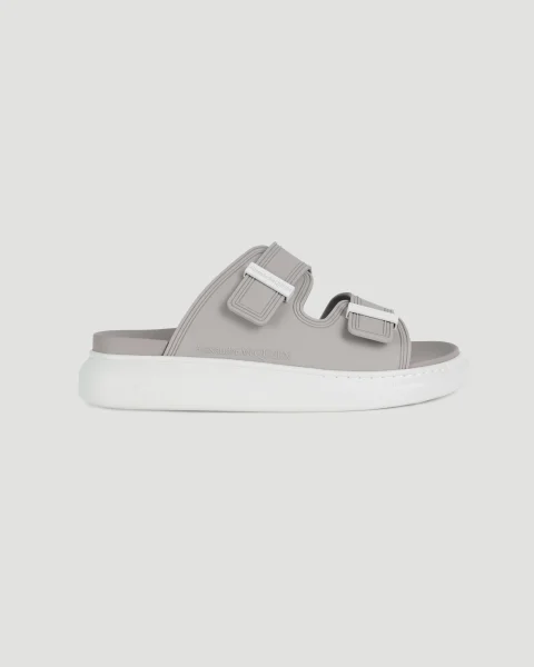 Oversized Hybrid Sandals in Grey and White