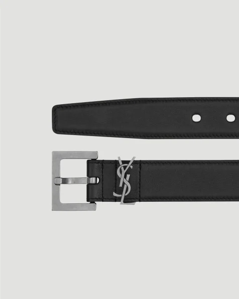 Cassandre Belt with Square Buckle in Smooth Leather — снимка 2