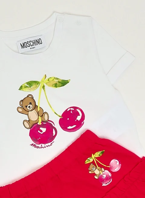 Сет `Teddy` тениска и къси панталони Moschino Kids — снимка 2