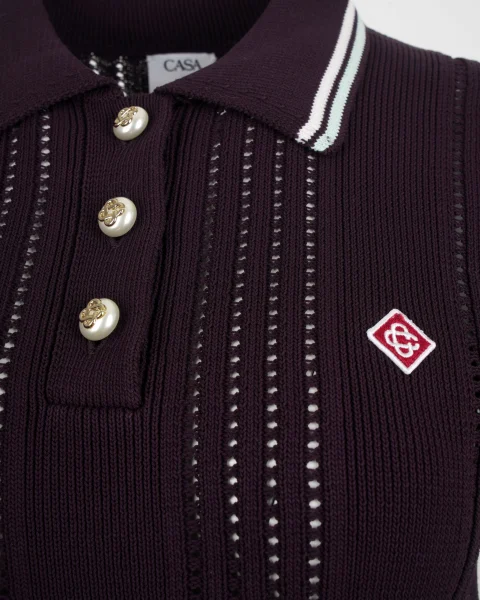Cotton Knit Short Sleeve Polo — снимка 3