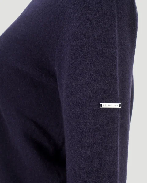 Cashmere Turtleneck in Navy — снимка 2