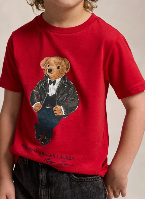 Тишърт с принт 'Polo Bear' Ralph Lauren Kids 2-7 — снимка 2